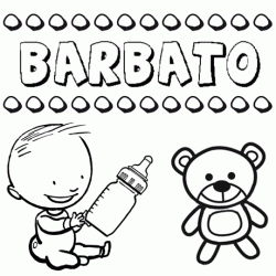 Nome Barbato para pintar. Desenhos de todos os nomes para colorir