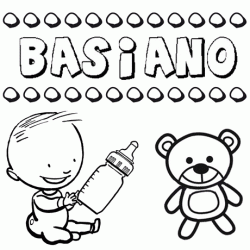 Nome Basiano para pintar. Desenhos de todos os nomes para colorir