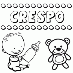 Nome Crespo para pintar. Desenhos de todos os nomes para colorir