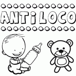 Nome Antiloco para pintar. Desenhos de todos os nomes para colorir
