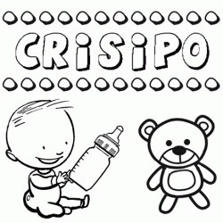 Nome Crisipo para pintar. Desenhos de todos os nomes para colorir