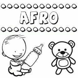 Nome Afro para pintar. Desenhos de todos os nomes para colorir