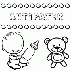 Nome Antipater para pintar. Desenhos de todos os nomes para colorir