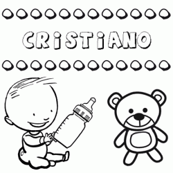 Nome Cristiano para pintar. Desenhos de todos os nomes para colorir