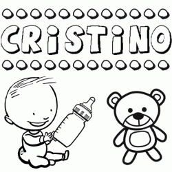 Nome Cristino para pintar. Desenhos de todos os nomes para colorir