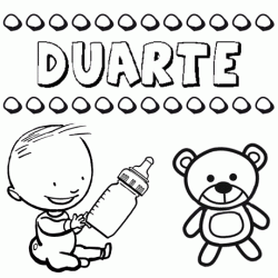 Nome Duarte para pintar. Desenhos de todos os nomes para colorir