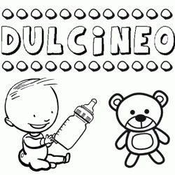 Nome Dulcineo para pintar. Desenhos de todos os nomes para colorir