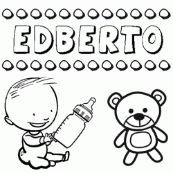 Nome Edberto para pintar. Desenhos de todos os nomes para colorir