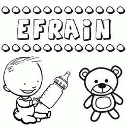 Nome Efraín para pintar. Desenhos de todos os nomes para colorir