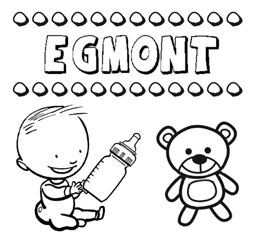 Nome Egmont para pintar. Desenhos de todos os nomes para colorir