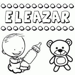 Nome Eleazar para pintar. Desenhos de todos os nomes para colorir