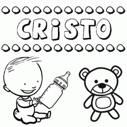 Nome Cristo para pintar. Desenhos de todos os nomes para colorir