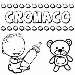 Nome Cromaco para pintar. Desenhos de todos os nomes para colorir