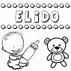 Nome Élido para pintar. Desenhos de todos os nomes para colorir