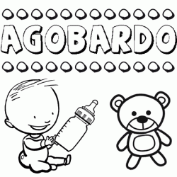 Nome Agobardo para pintar. Desenhos de todos os nomes para colorir