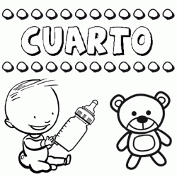 Nome Cuarto para pintar. Desenhos de todos os nomes para colorir