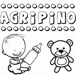 Nome Agripino para pintar. Desenhos de todos os nomes para colorir