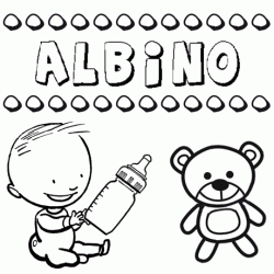 Nome Albino para pintar. Desenhos de todos os nomes para colorir