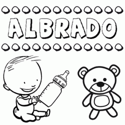 Nome Albrado para pintar. Desenhos de todos os nomes para colorir