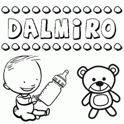 Nome Dalmiro para pintar. Desenhos de todos os nomes para colorir