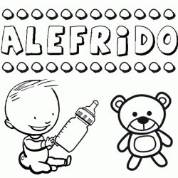 Nome Alefrido para pintar. Desenhos de todos os nomes para colorir