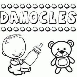 Nome Damocles para pintar. Desenhos de todos os nomes para colorir