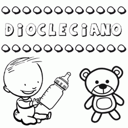 Nome Diocleciano para pintar. Desenhos de todos os nomes para colorir
