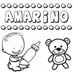 Nome Amarino para pintar. Desenhos de todos os nomes para colorir