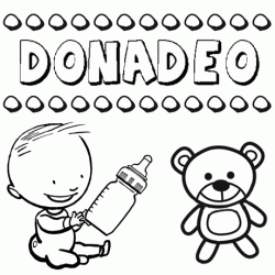 Nome Donadeo para pintar. Desenhos de todos os nomes para colorir