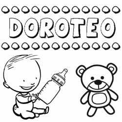 Nome Doroteo para pintar. Desenhos de todos os nomes para colorir