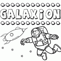 Nome Galaxión para pintar. Desenhos de todos os nomes para colorir