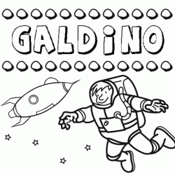 Nome Galdino para pintar. Desenhos de todos os nomes para colorir