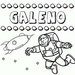 Nome Galeno para pintar. Desenhos de todos os nomes para colorir