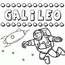 Nome Galileo para pintar. Desenhos de todos os nomes para colorir