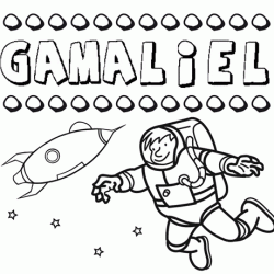 Nome Gamaliel para pintar. Desenhos de todos os nomes para colorir