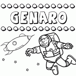 Nome Genaro para pintar. Desenhos de todos os nomes para colorir