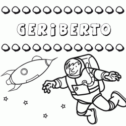 Nome Geriberto para pintar. Desenhos de todos os nomes para colorir