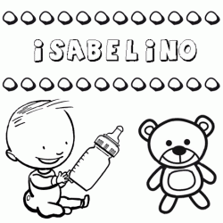 Nome Isabelino para pintar. Desenhos de todos os nomes para colorir