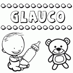Nome Glauco para pintar. Desenhos de todos os nomes para colorir
