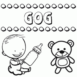 Nome Gog para pintar. Desenhos de todos os nomes para colorir