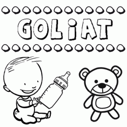 Nome Goliat para pintar. Desenhos de todos os nomes para colorir