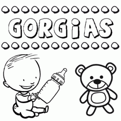 Nome Gorgias para pintar. Desenhos de todos os nomes para colorir