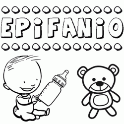 Nome Epifanio para pintar. Desenhos de todos os nomes para colorir