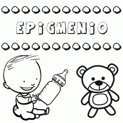 Nome Epigmenio para pintar. Desenhos de todos os nomes para colorir