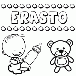 Nome Erasto para pintar. Desenhos de todos os nomes para colorir