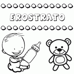 Nome Eróstrato para pintar. Desenhos de todos os nomes para colorir