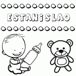 Nome Estanislao para pintar. Desenhos de todos os nomes para colorir