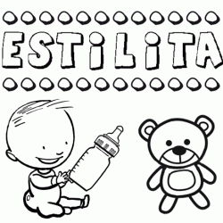 Nome Estilita para pintar. Desenhos de todos os nomes para colorir