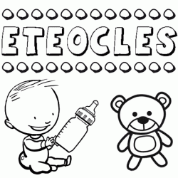 Nome Eteocles para pintar. Desenhos de todos os nomes para colorir