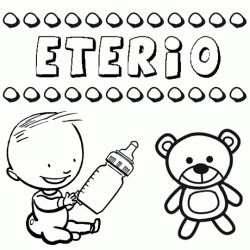 Nome Eterio para pintar. Desenhos de todos os nomes para colorir